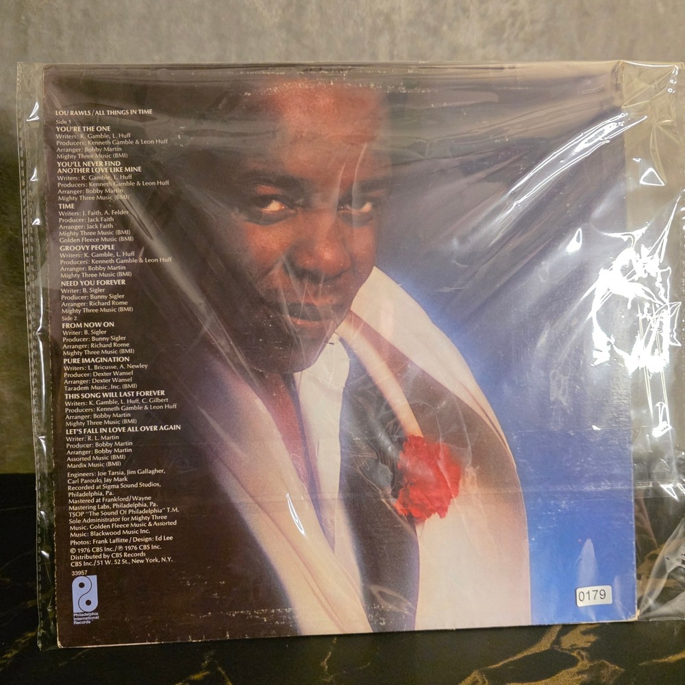 Lou Rawls All Things In Time Vinyl LP 1976 Philadelphia International PZ 33957